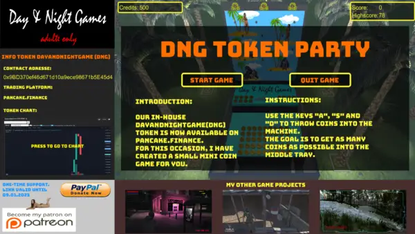 DNG Token Party [v0.1] [DayandNightGames]